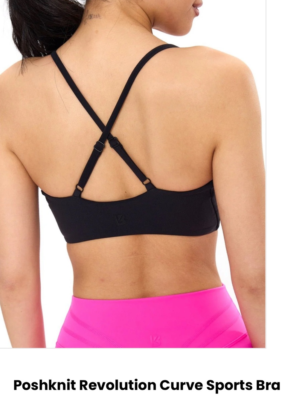 Buffbunny Collection Poshknit Revolution Curve Sports Bra - Onyx Black size Med
